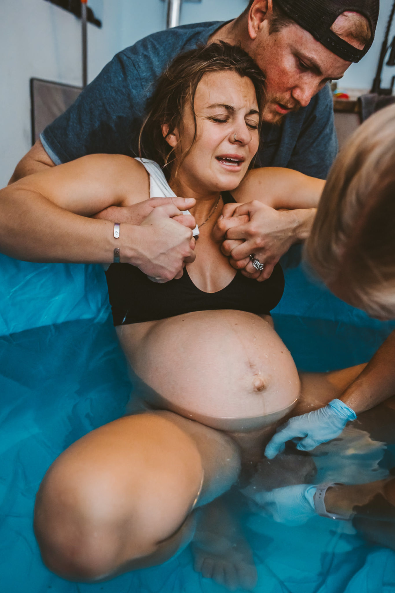 baby crowning during birth